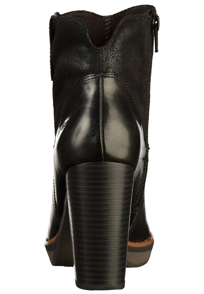 s.Oliver Stiefelette Lederimitat/Textil Schwarz - surf4shoes