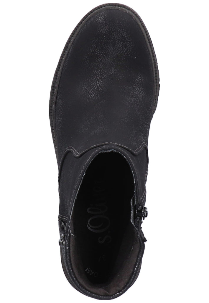 s.Oliver Stiefelette Lederimitat Schwarz - surf4shoes