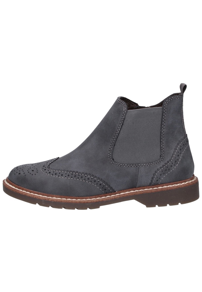 s.Oliver Stiefelette Lederimitat Anthrazit - surf4shoes