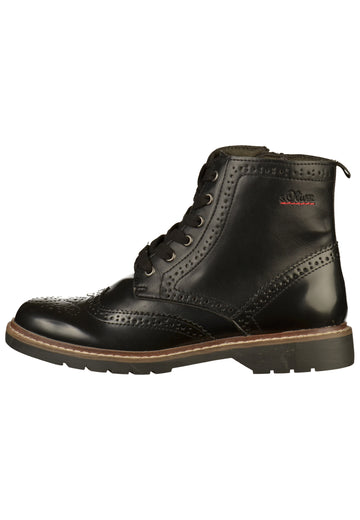 s.Oliver Stiefelette Lederimitat Schwarz - surf4shoes