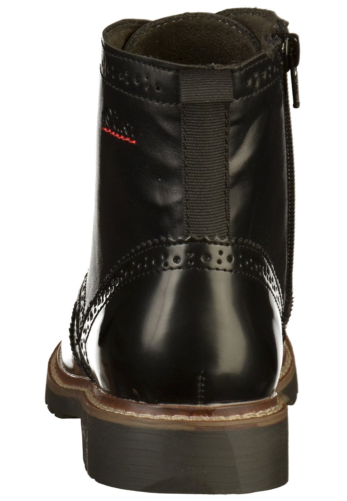 s.Oliver Stiefelette Lederimitat Schwarz - surf4shoes
