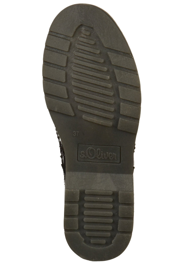 s.Oliver Stiefelette Lederimitat Schwarz - surf4shoes