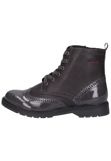 s.Oliver Stiefelette Lederimitat Graphite - surf4shoes