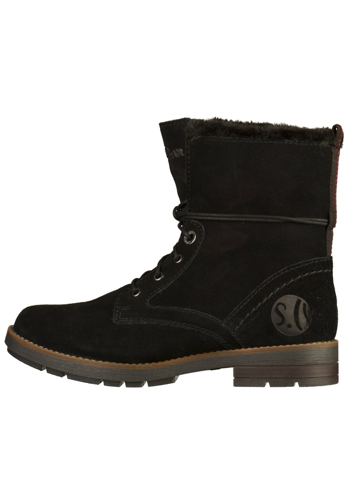 s.Oliver Stiefelette Leder Schwarz - surf4shoes