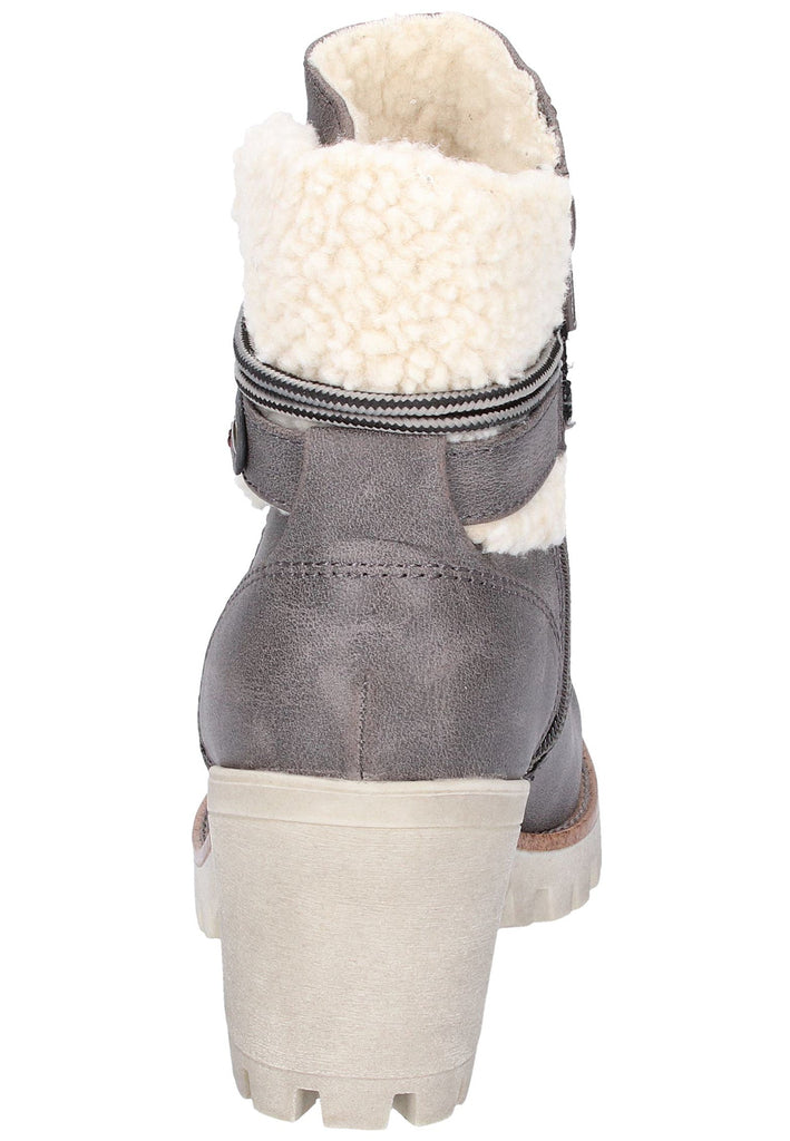 s.Oliver Stiefelette Lederimitat/Textil Graphit - surf4shoes