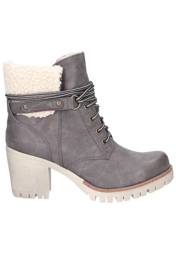 s.Oliver Stiefelette Lederimitat/Textil Graphit - surf4shoes