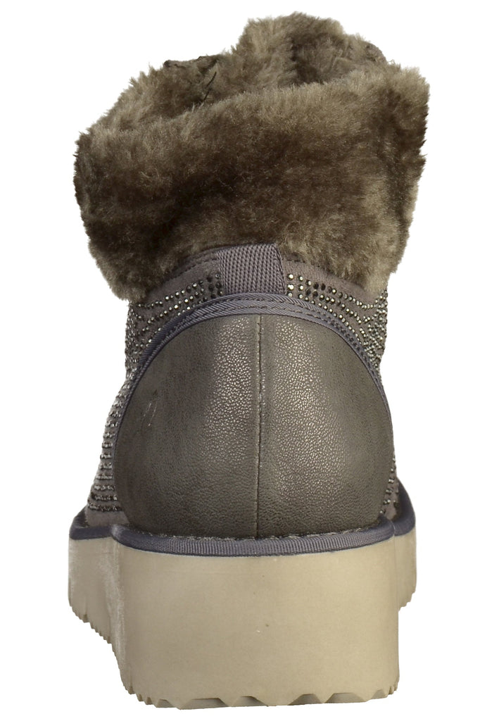 s.Oliver Stiefelette Lederimitat/Textil Graphit - surf4shoes