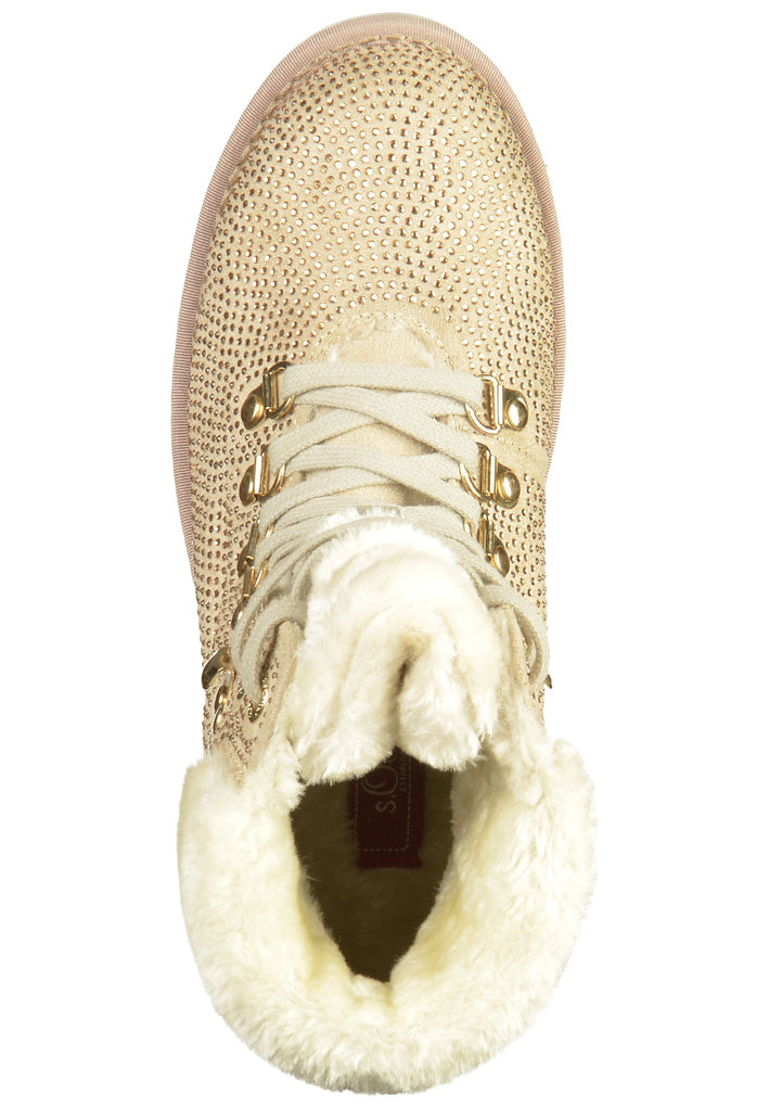 s.Oliver Stiefelette Lederimitat/Textil Weiß - surf4shoes