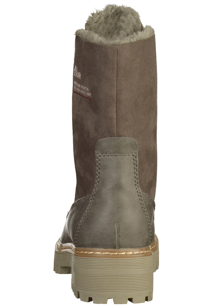 s.Oliver Stiefelette Lederimitat/Textil Graphit - surf4shoes