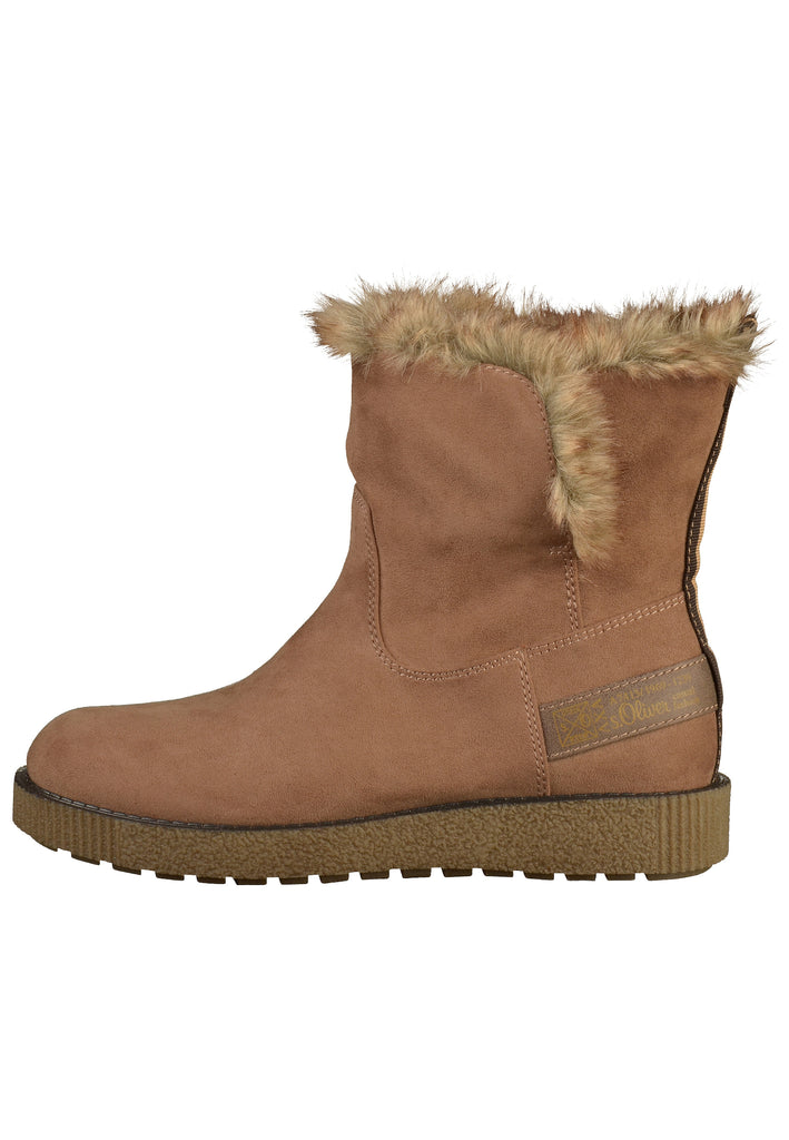 s.Oliver Stiefelette Textil Braun - surf4shoes