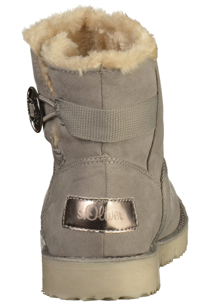 s.Oliver Stiefelette Lederimitat/Textil Grau - surf4shoes