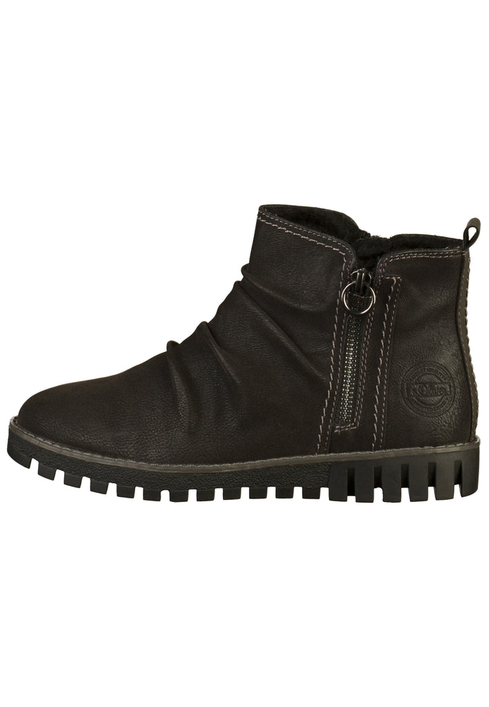 s.Oliver Stiefelette Lederimitat Schwarz - surf4shoes