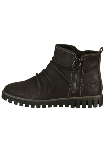 s.Oliver Stiefelette Lederimitat Schwarz - surf4shoes