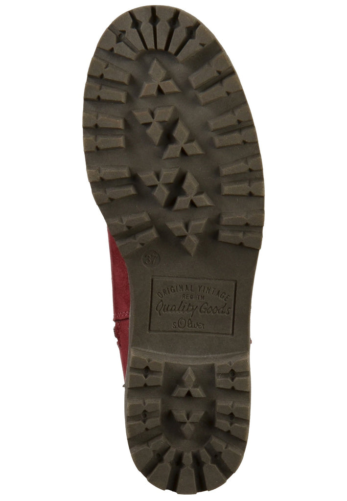 s.Oliver Stiefelette Textil Rot - surf4shoes