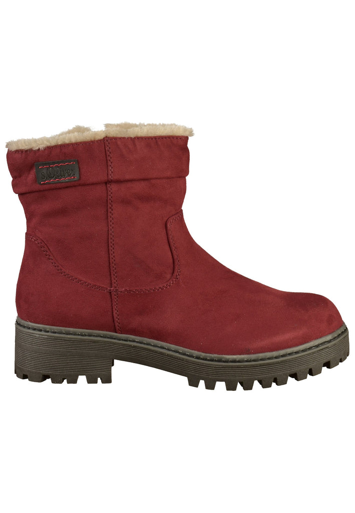 s.Oliver Stiefelette Textil Rot - surf4shoes