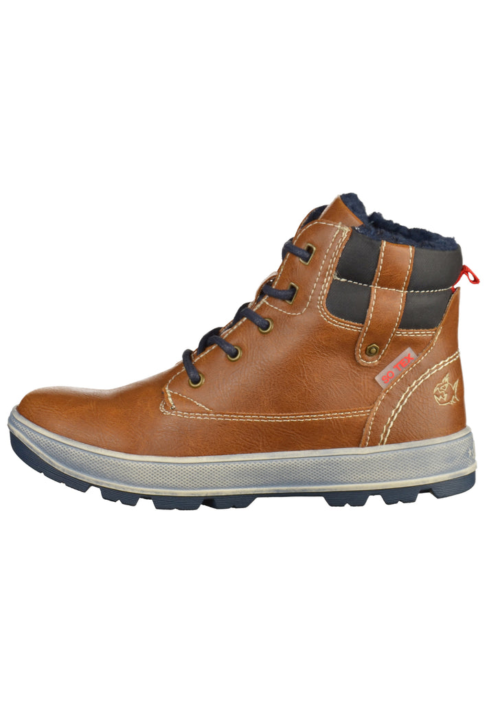 s.Oliver Stiefelette Lederimitat Cognac - surf4shoes