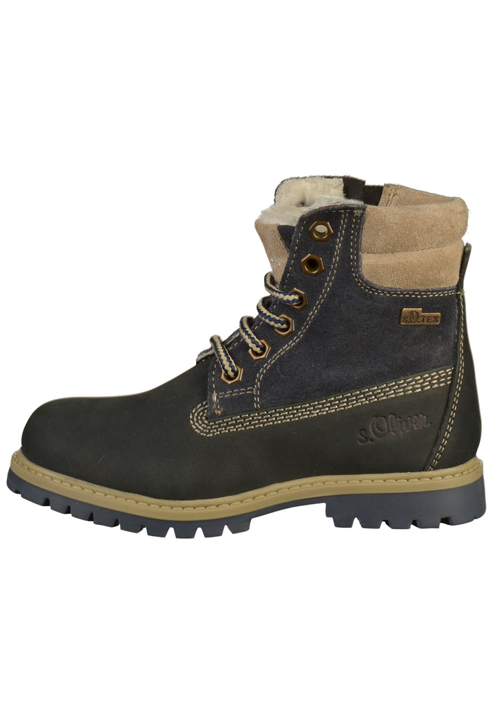 s.Oliver Stiefelette Leder Blau - surf4shoes