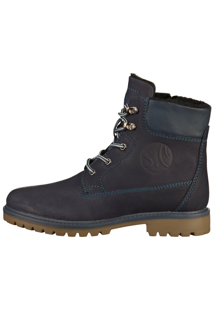 s.Oliver Stiefelette Leder Blau - surf4shoes