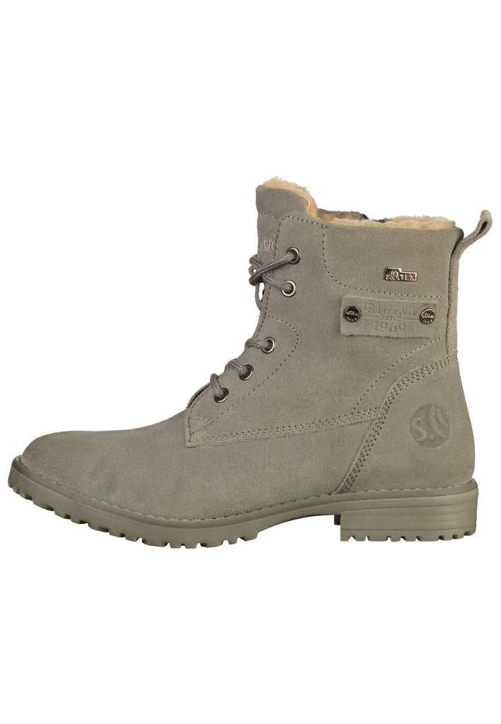 s.Oliver Stiefelette Leder Grau - surf4shoes