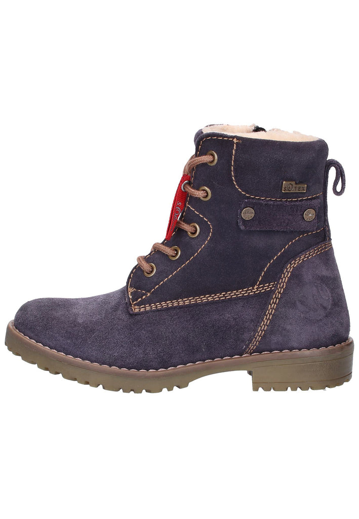 s.Oliver Stiefelette Leder Blau - surf4shoes