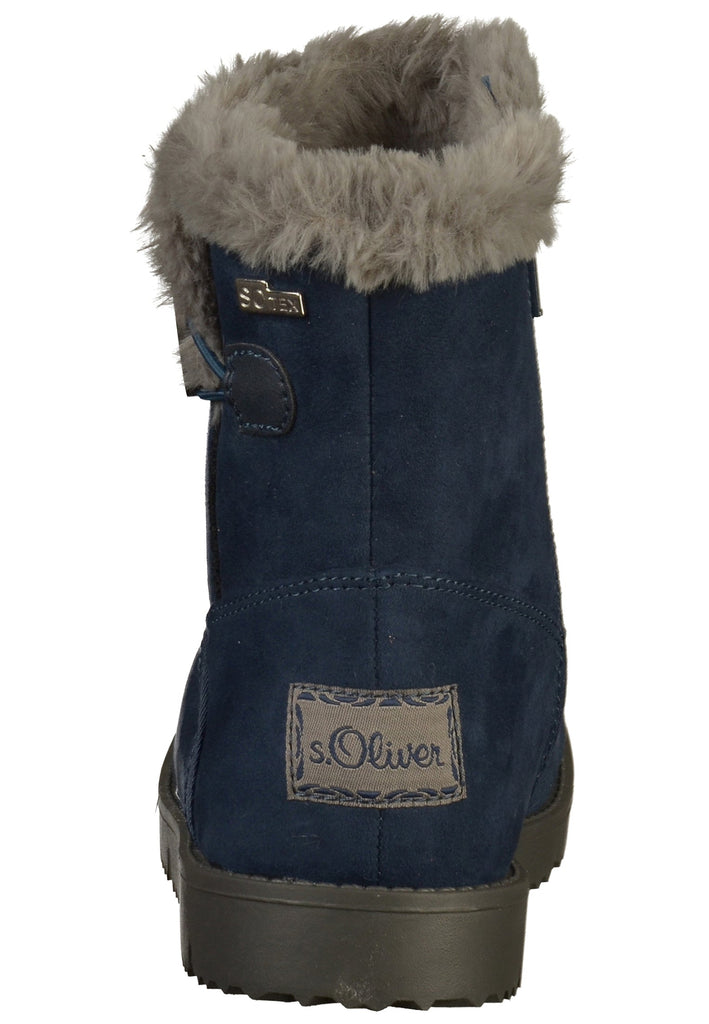 s.Oliver Stiefelette Textil Blau - surf4shoes