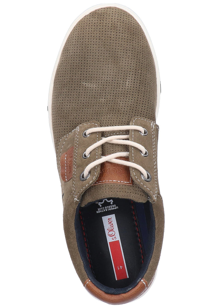 s.Oliver Halbschuhe Leder Oliv - surf4shoes