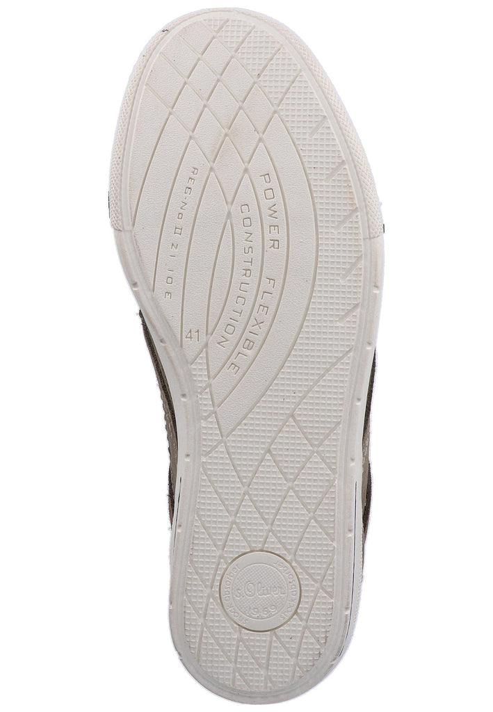 s.Oliver Halbschuhe Leder Oliv - surf4shoes