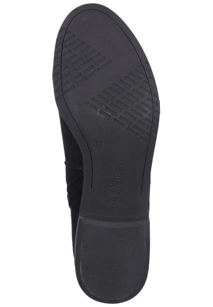 s.Oliver Stiefelette Lederimitat Schwarz - surf4shoes