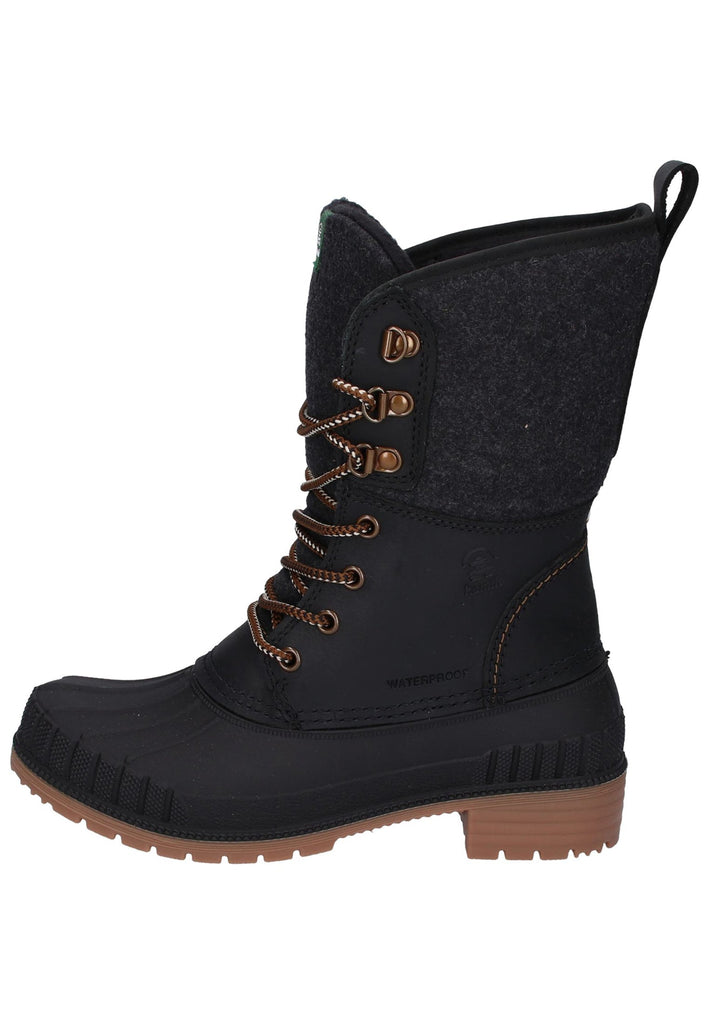 Kamik Stiefel Leder/Textil Schwarz - surf4shoes