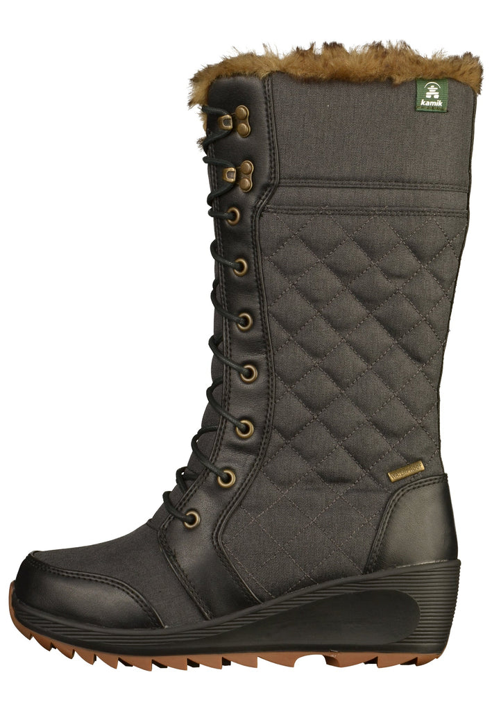 Kamik Stiefel Lederimitat/Textil Schwarz - surf4shoes