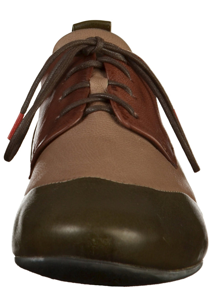 Think! Halbschuhe Leder Oliv - surf4shoes