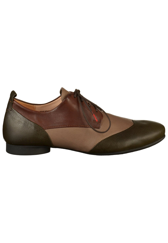 Think! Halbschuhe Leder Oliv - surf4shoes