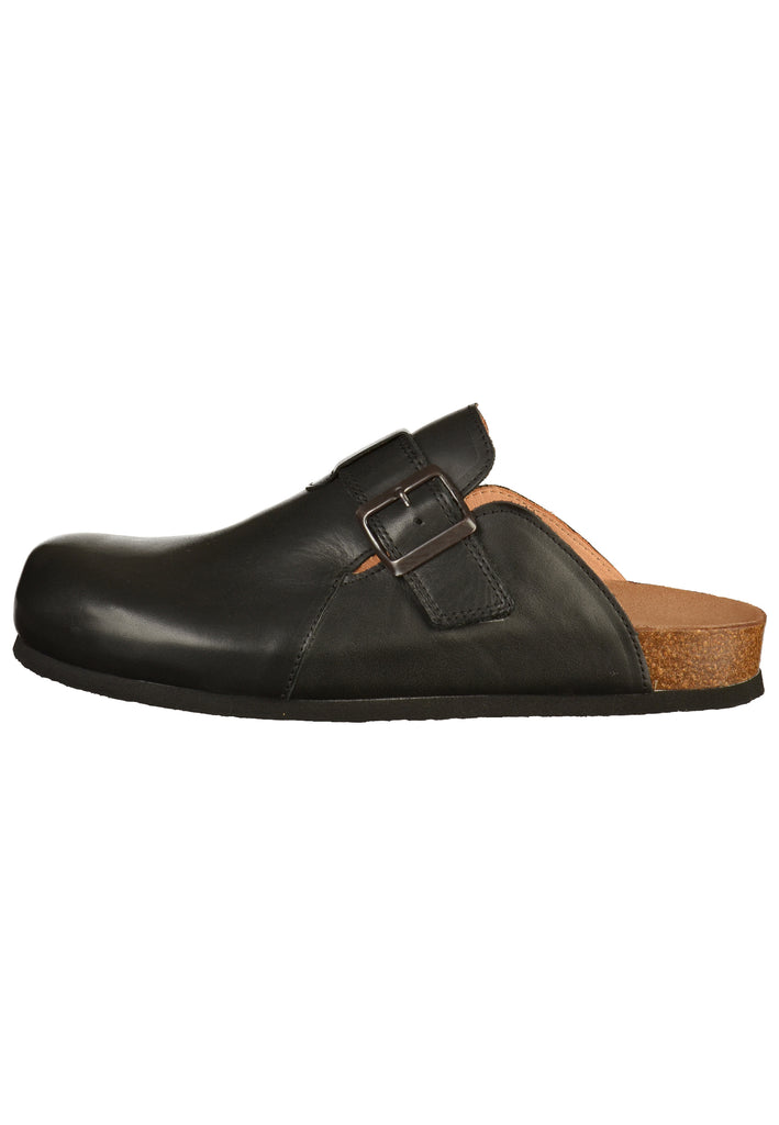 Think! Clogs Leder Schwarz - surf4shoes