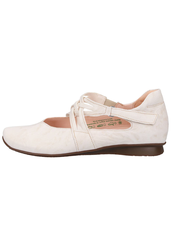 Think! Ballerinas Leder Weiß - surf4shoes