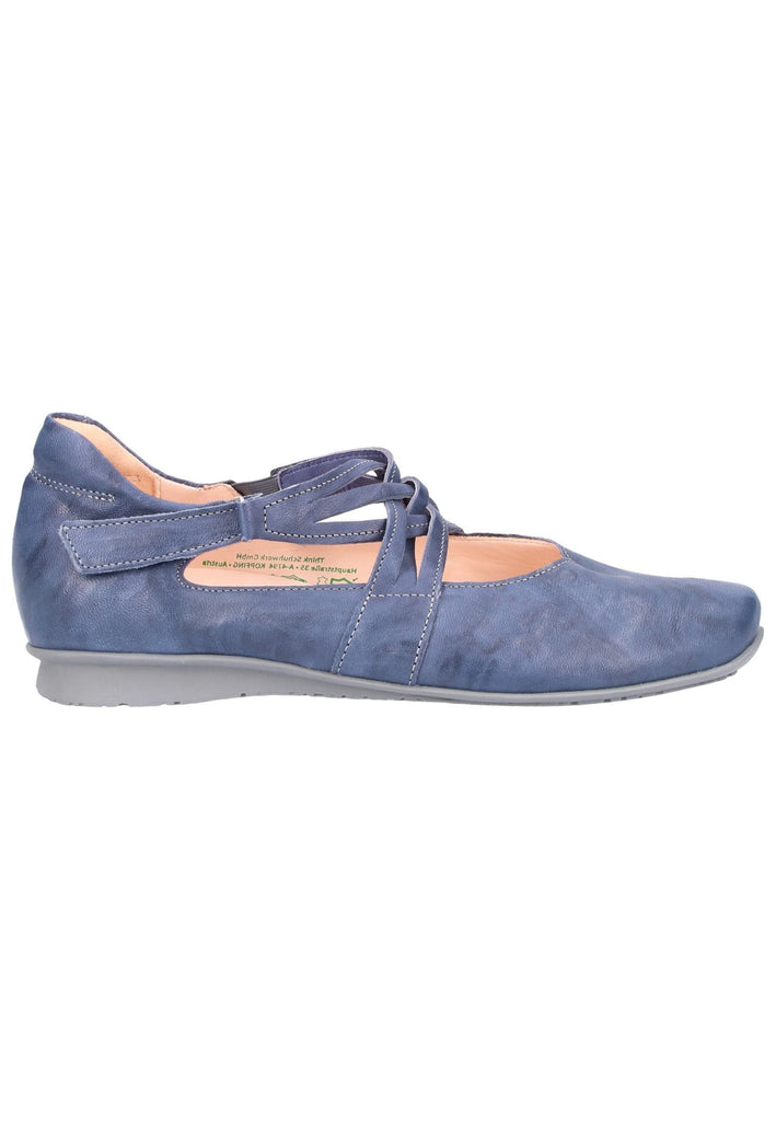 Think! Ballerinas Leder Blau - surf4shoes