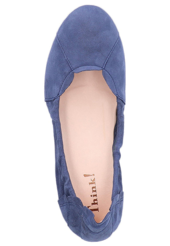 Think! Ballerinas Leder Blau - surf4shoes