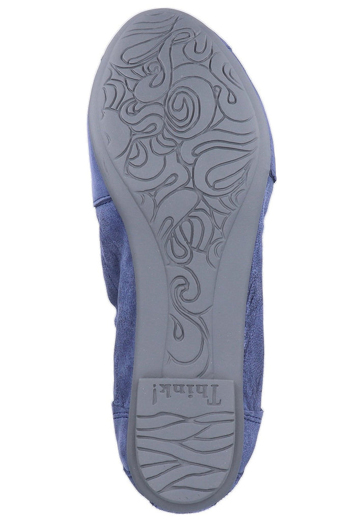 Think! Ballerinas Leder Blau - surf4shoes