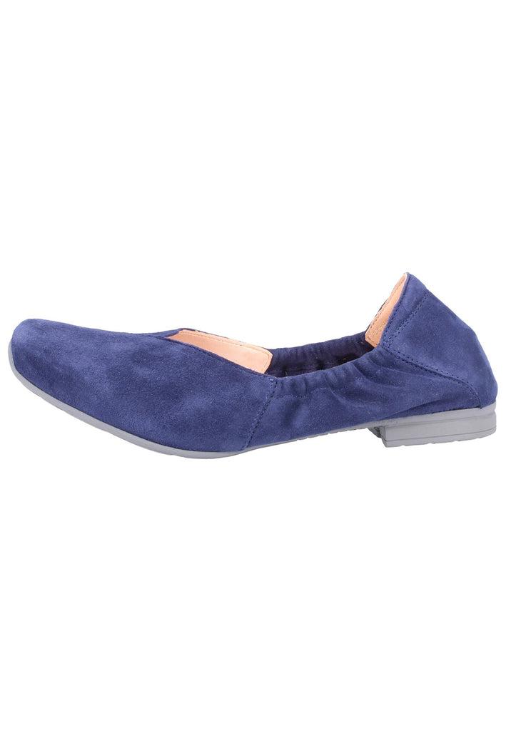Think! Ballerinas Nubukleder Blau - surf4shoes