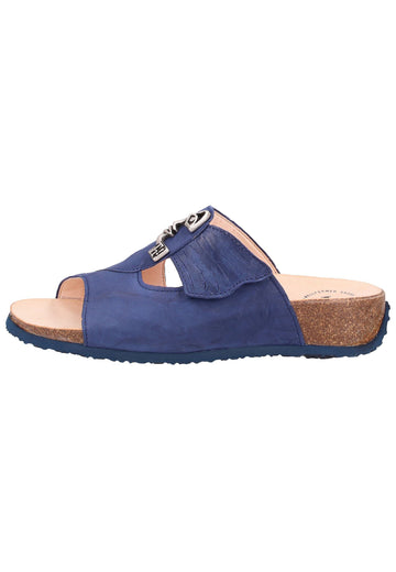 Think! Pantoletten Leder Blau - surf4shoes