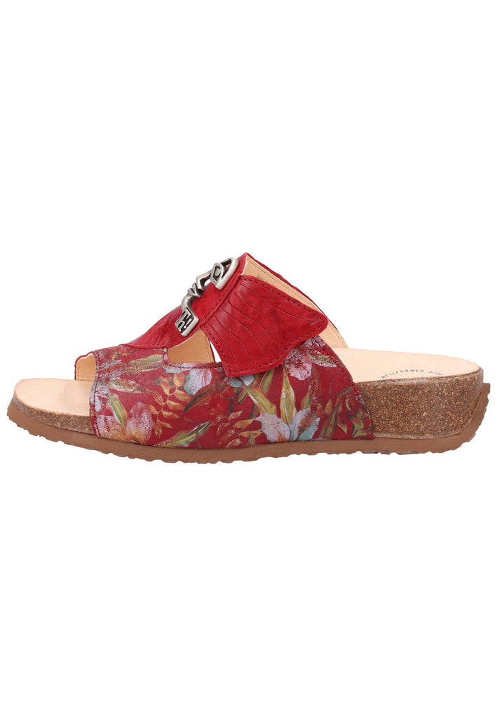 Think! Pantoletten Leder Rot - surf4shoes