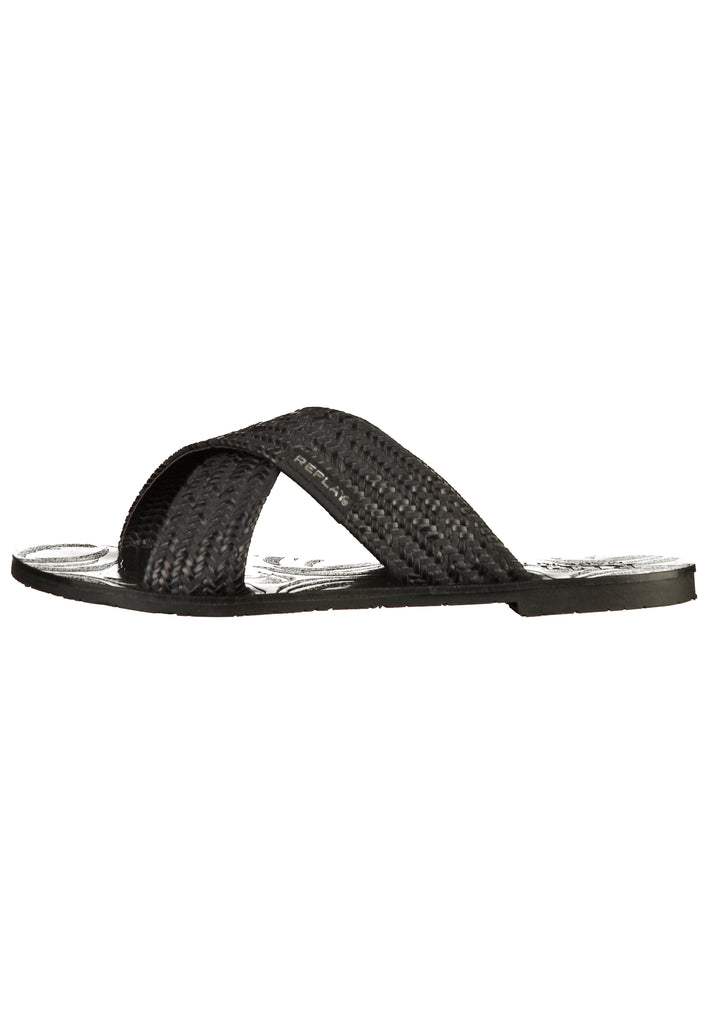 Replay Pantoletten Textil Schwarz - surf4shoes