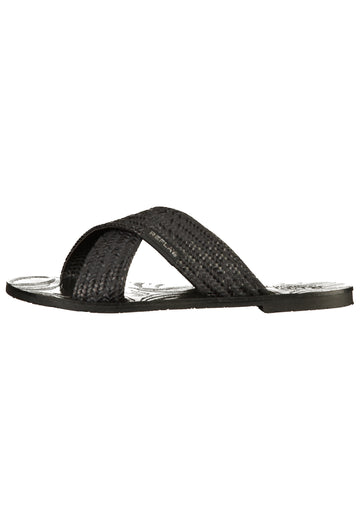 Replay Pantoletten Textil Schwarz - surf4shoes