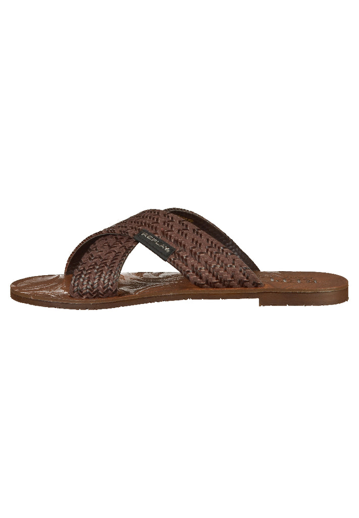 Replay Pantoletten Textil Braun - surf4shoes