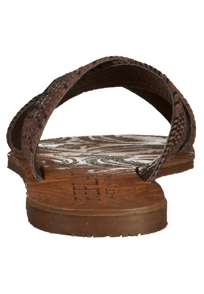 Replay Pantoletten Textil Braun - surf4shoes