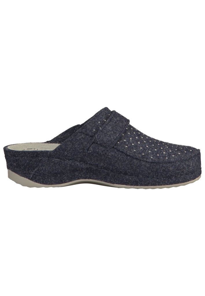 Rohde Pantoletten Textil Blau - surf4shoes