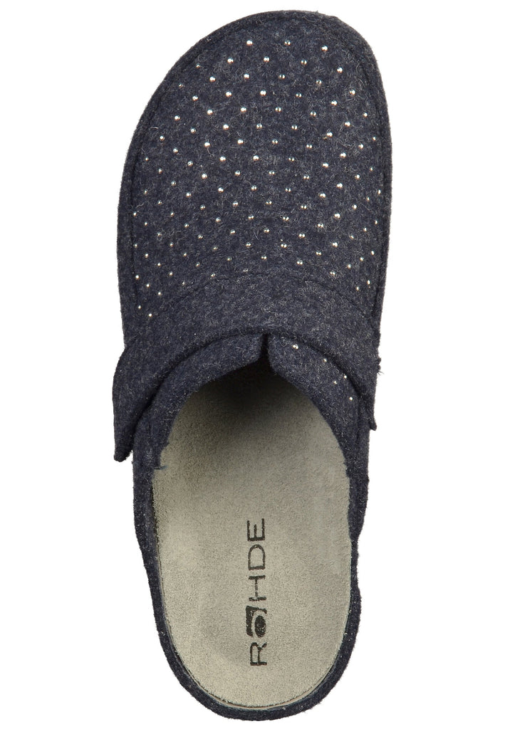 Rohde Pantoletten Textil Blau - surf4shoes