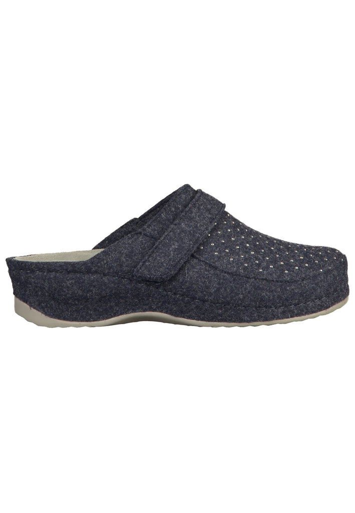 Rohde Pantoletten Textil Blau - surf4shoes