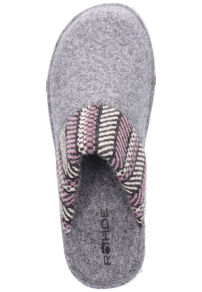Rohde Pantoletten Textil Grau - surf4shoes