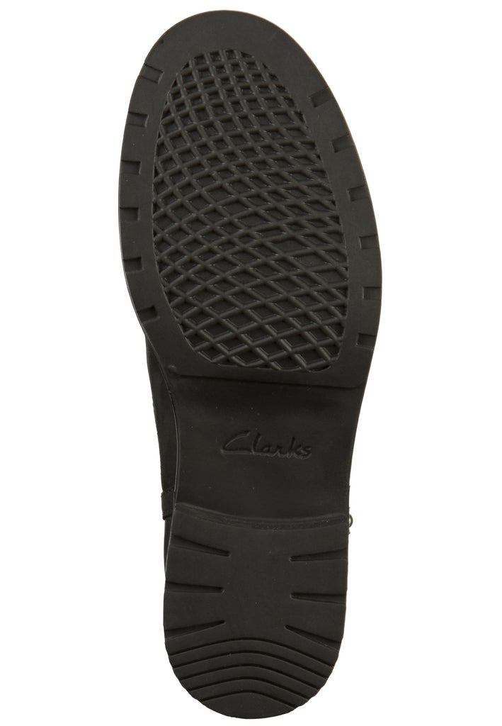 Clarks Stiefelette Leder/Textil Schwarz - surf4shoes