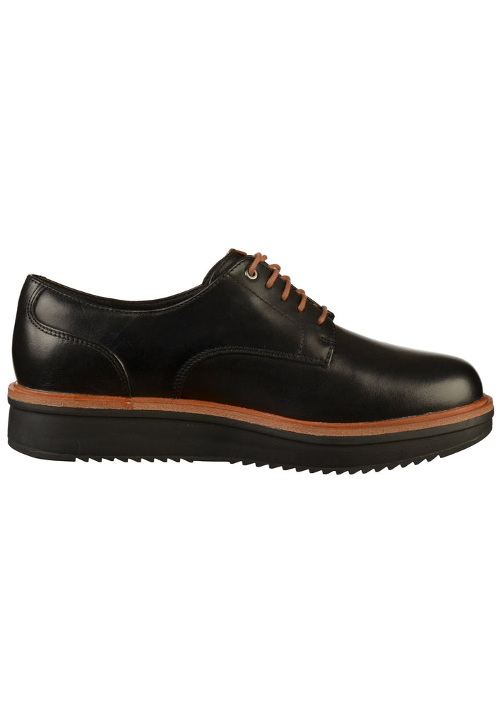 Clarks Halbschuhe Leder Schwarz - surf4shoes